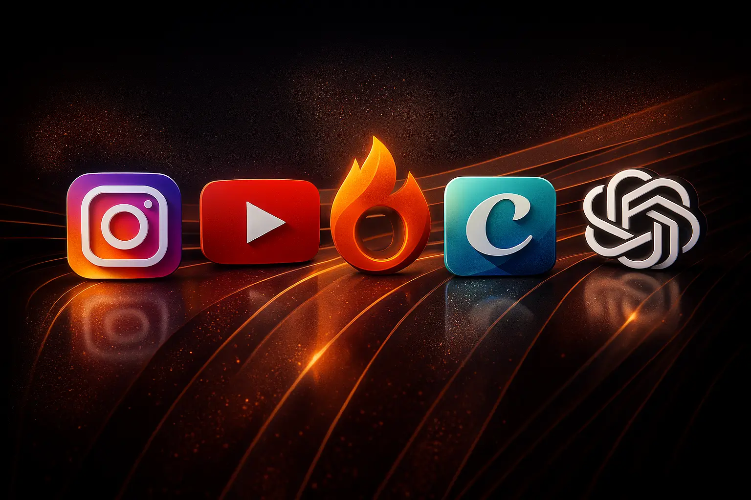 Abstract cinematic background symbolizing the creator economy and online business growth — digital tools that help creators make money online, by Mario Messias.